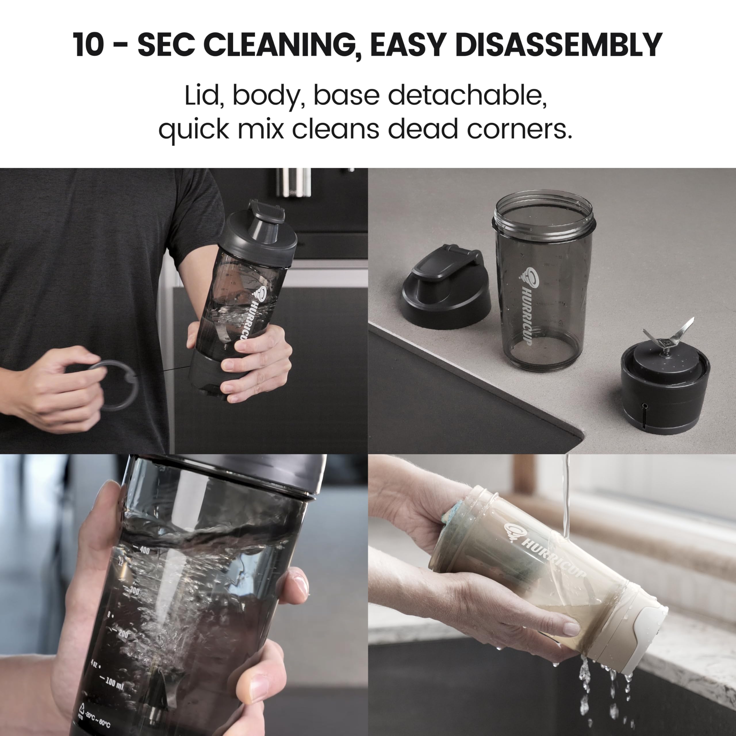 On-the-go use of brown Hurricup 22oz protein shaker bottle