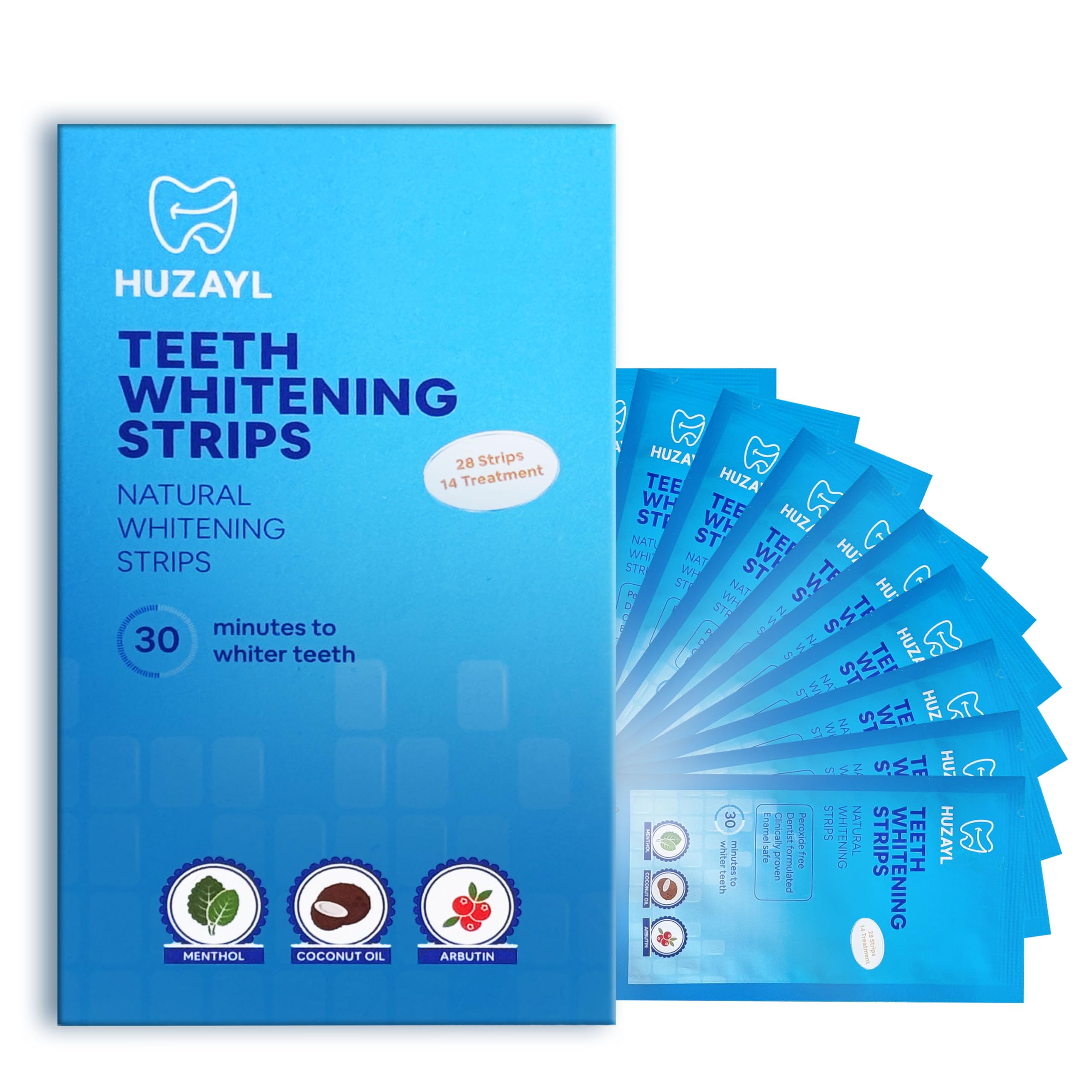 Box of Huzayl Teeth Whitening Strips – 28 strips
