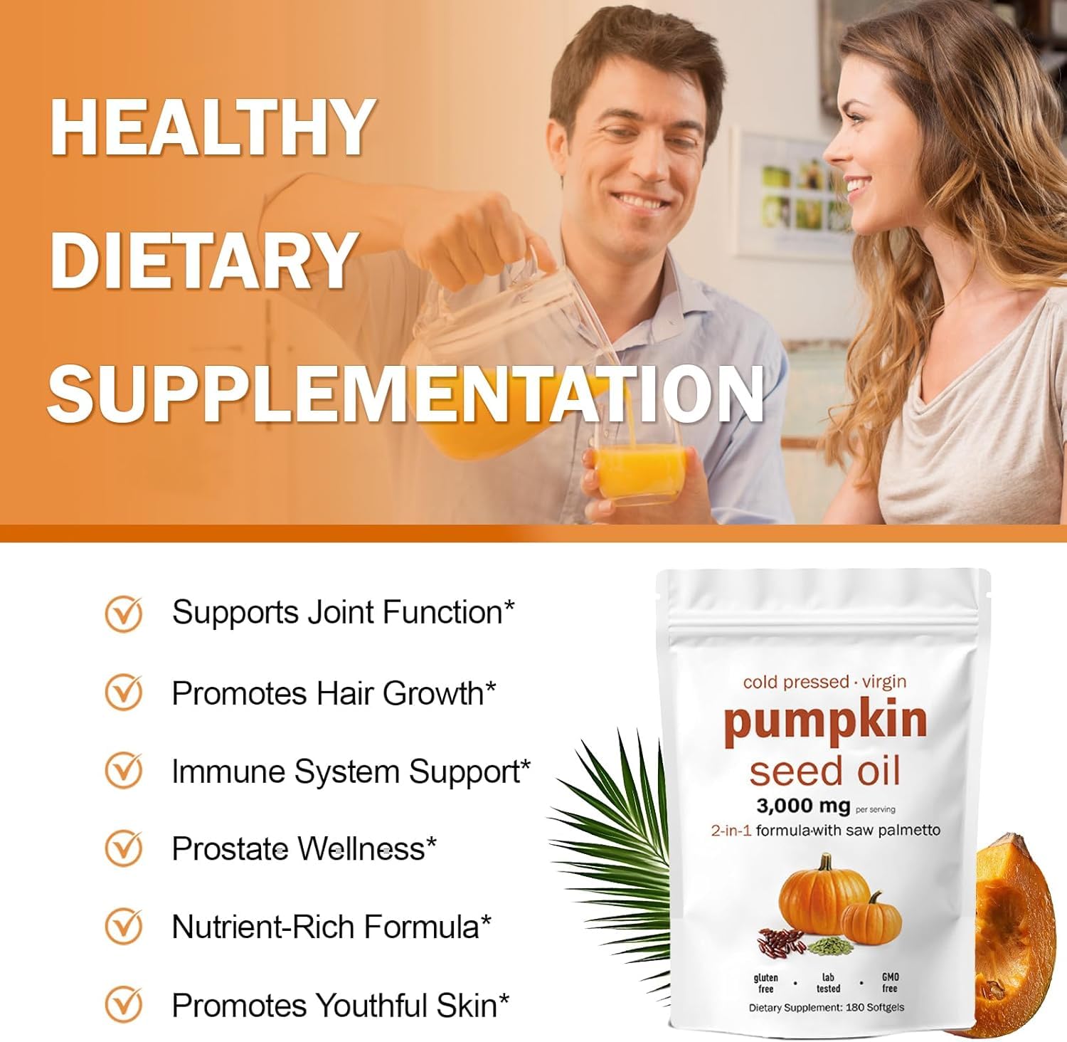 60-day regimen visual showing three softgels per day