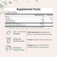 Close-up of HWAXIGO cold-pressed pumpkin seed oil ingredients label