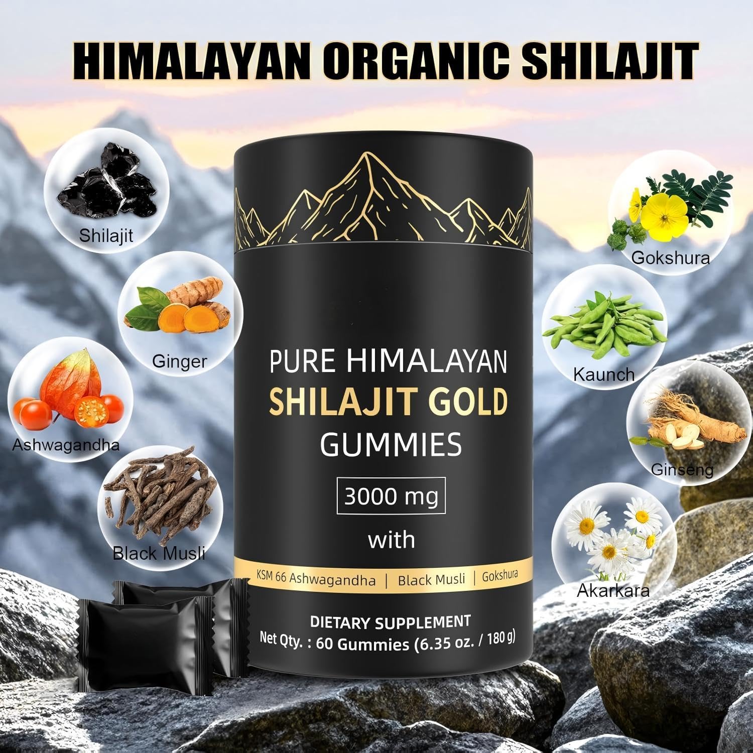 Vegan organic gummies packaging