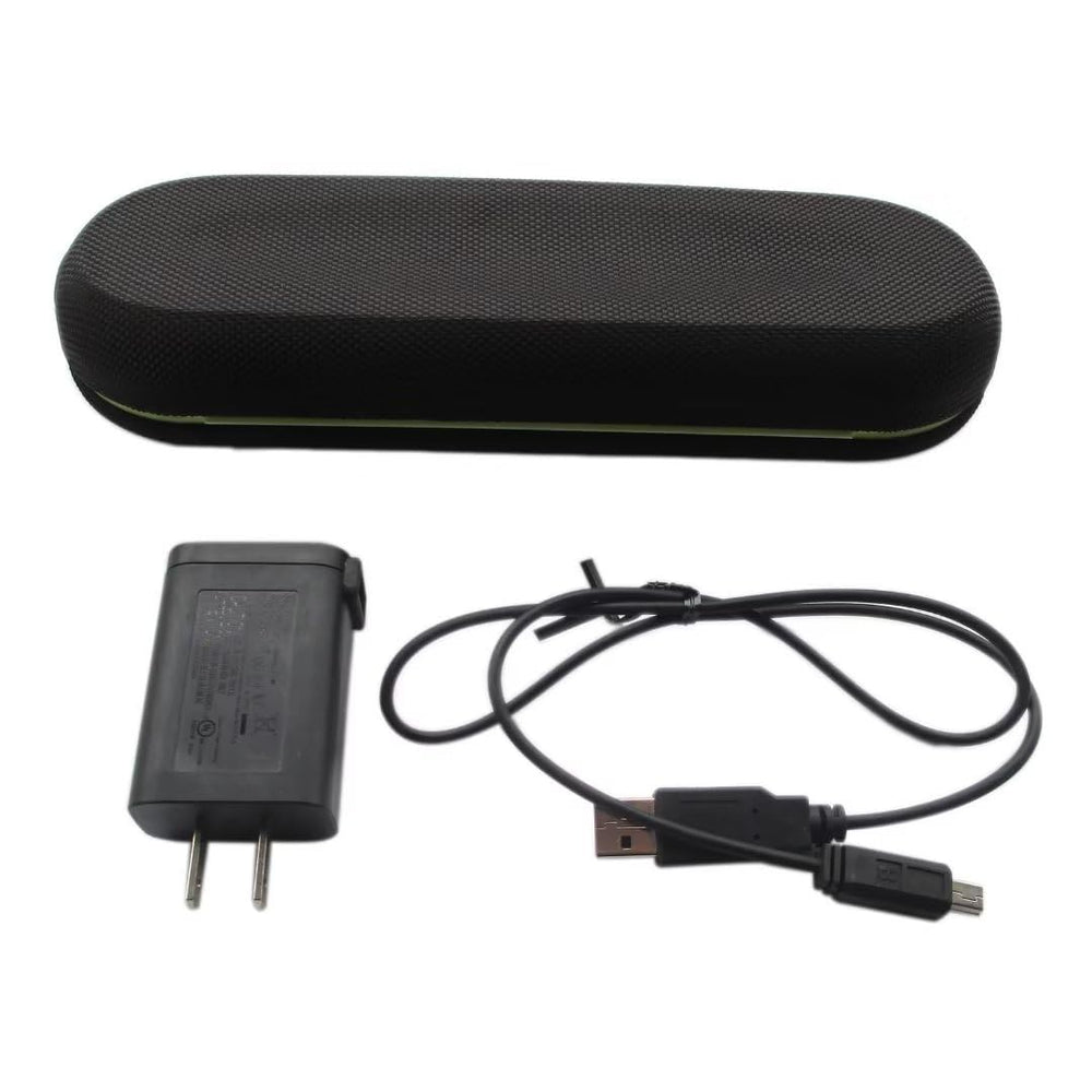 Open HX9210 travel charger case showing USB cable
