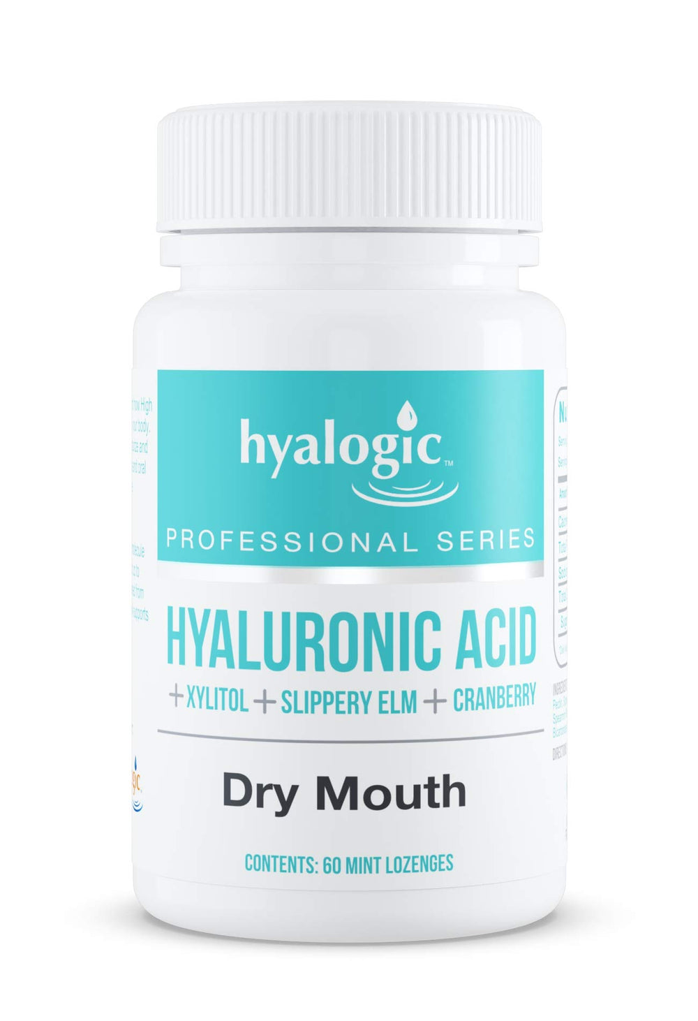 Hyalogic Dry Mouth Mints package label