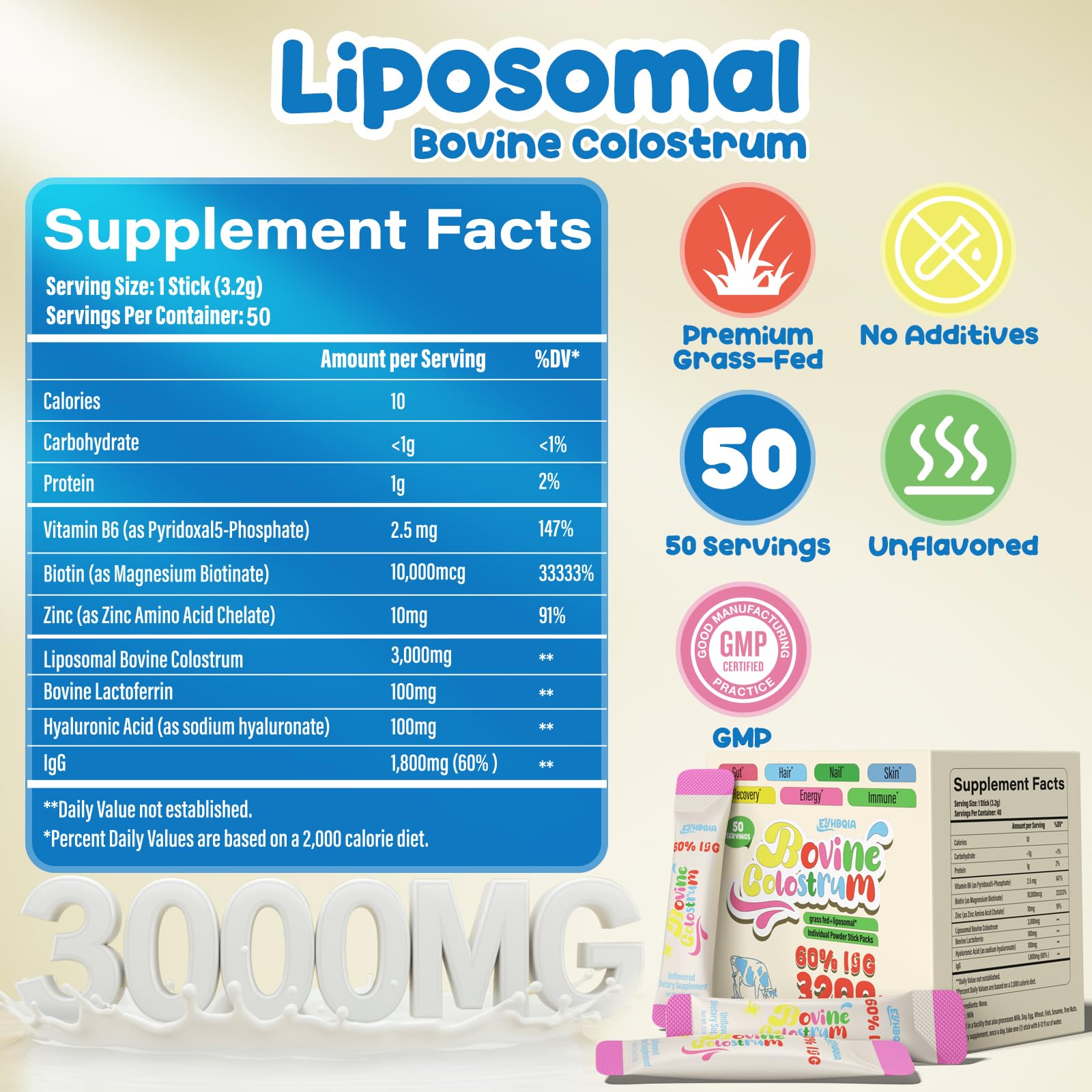 Hyaluronic acid 100 mg per serving