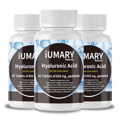 Bottle label: Hyaluronic Acid 850mg joint support supplement