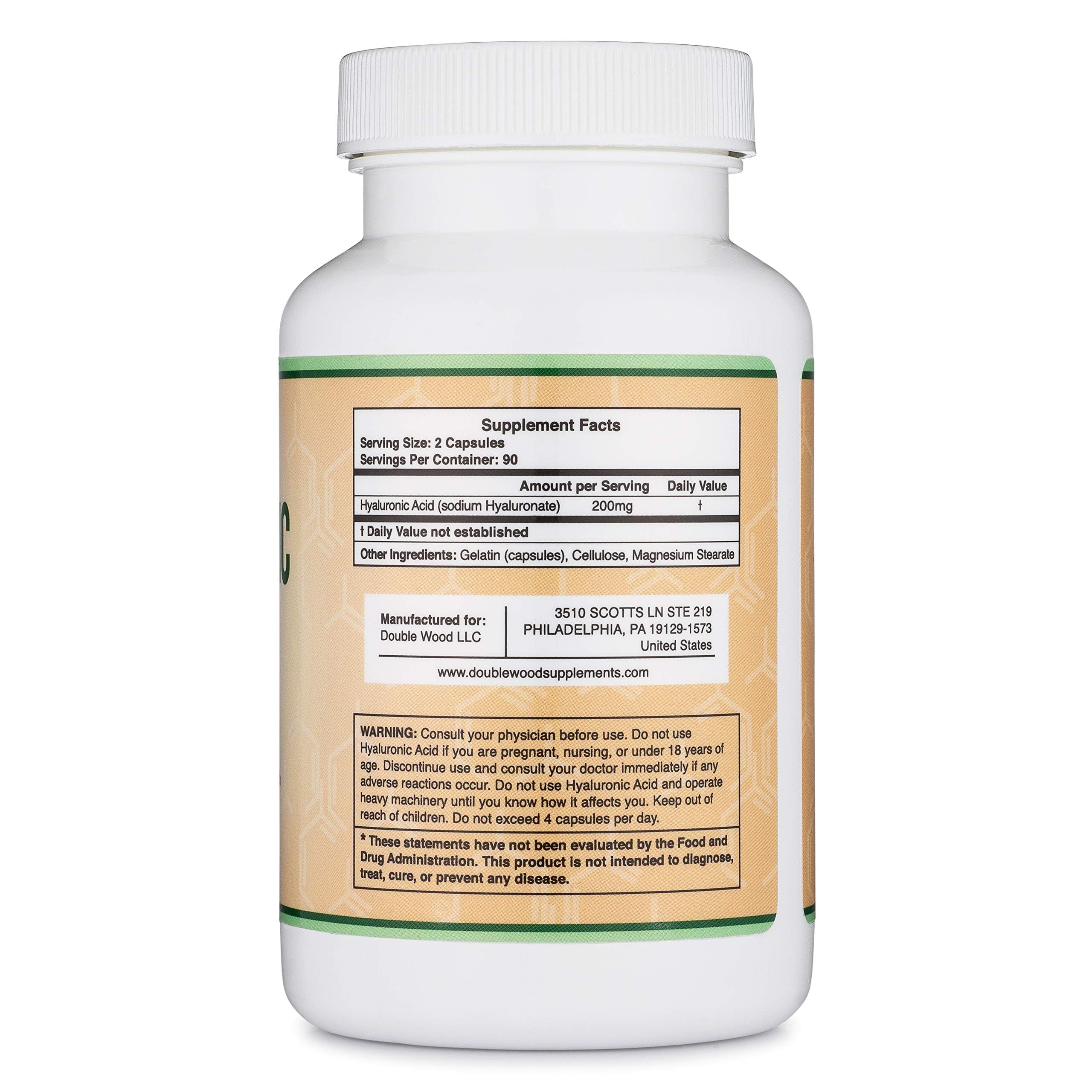 180-capsule bottle displaying 90 servings per bottle