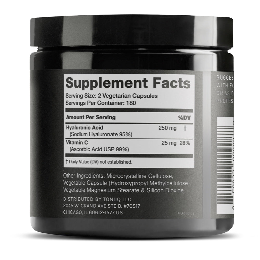 Close-up of Hyaluronic Acid 250 mg capsule