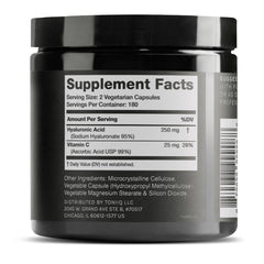 Close-up of Hyaluronic Acid 250 mg capsule