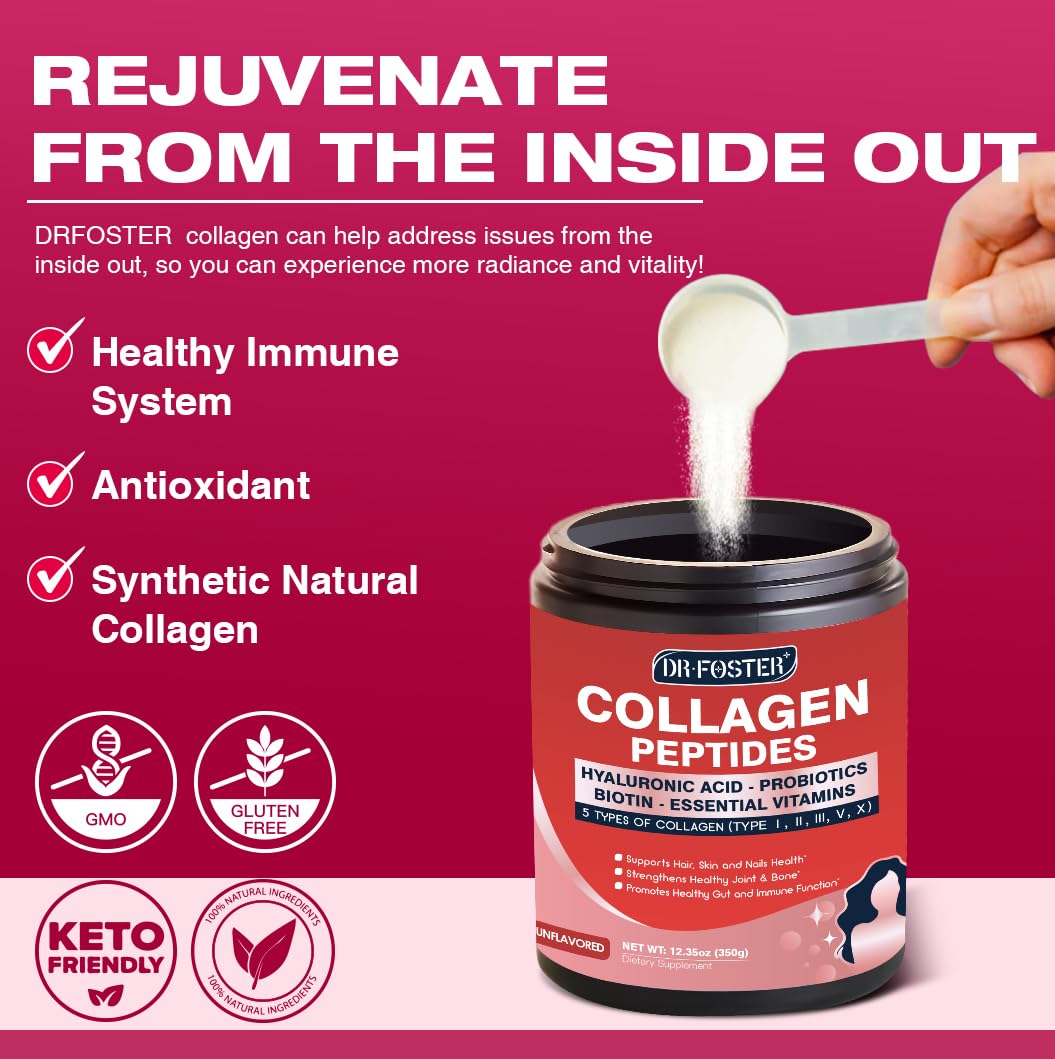 Collagen with hyaluronic acid and biotin