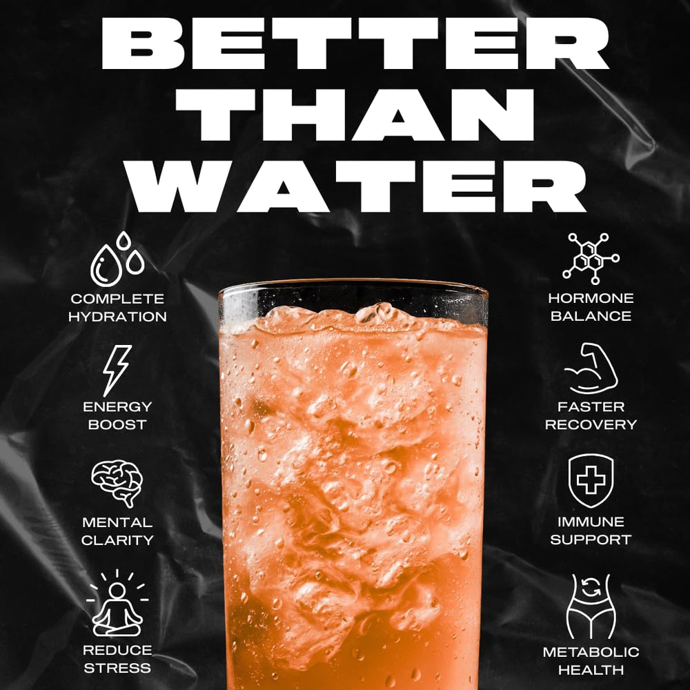 Powder dissolving into water with vibrant Tangerine Tango color