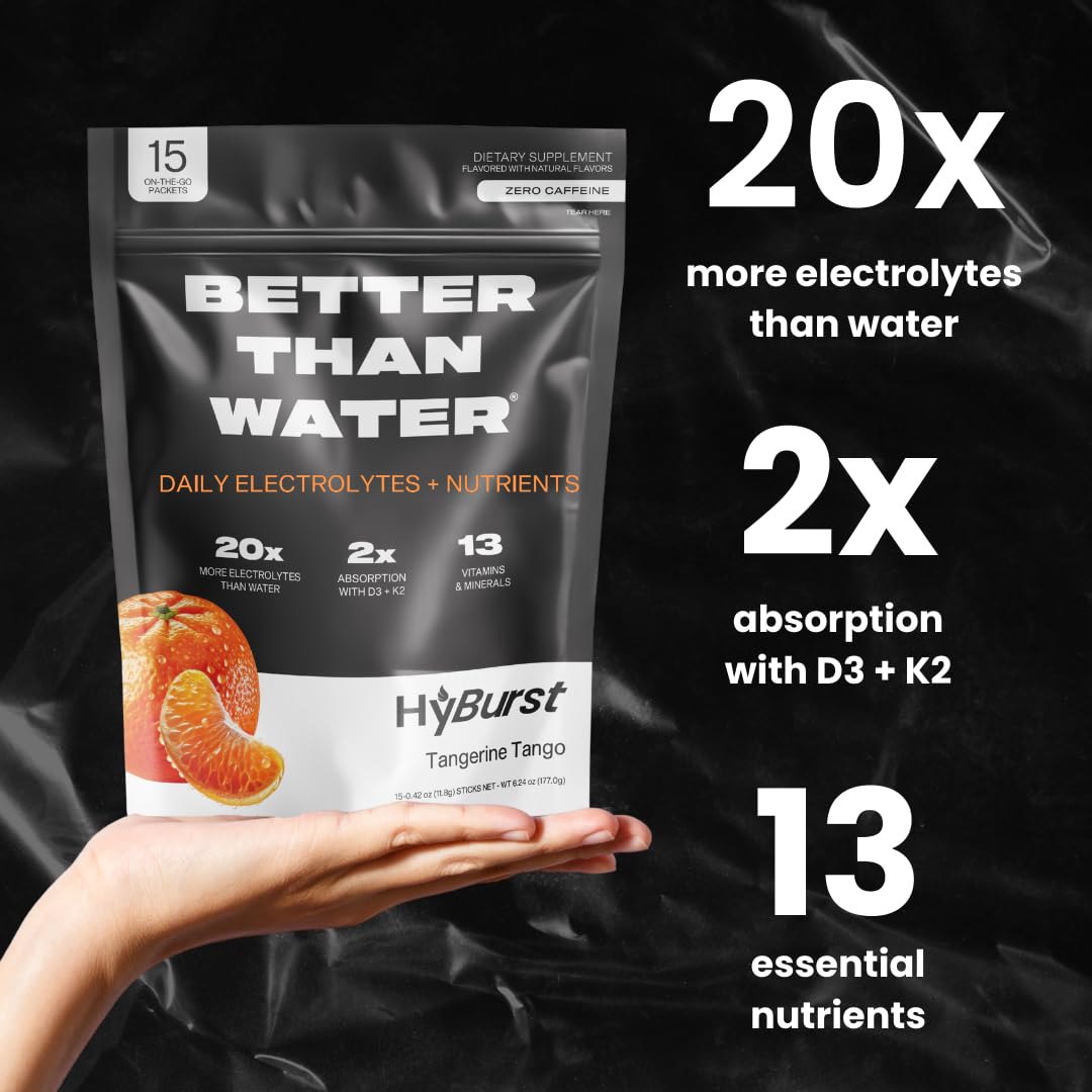 Mixed Hyburst Tangerine Tango drink in a glass ready to sip