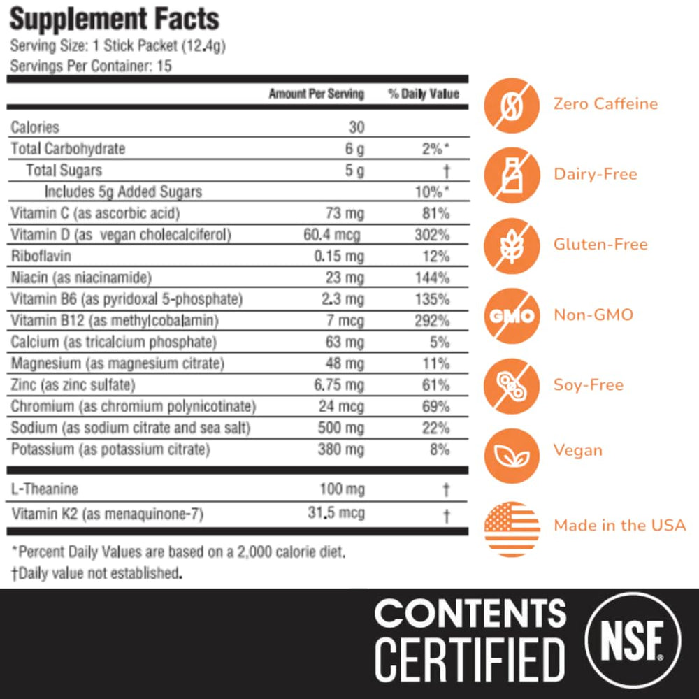 Close-up of Hyburst sachets highlighting convenient travel-ready powder