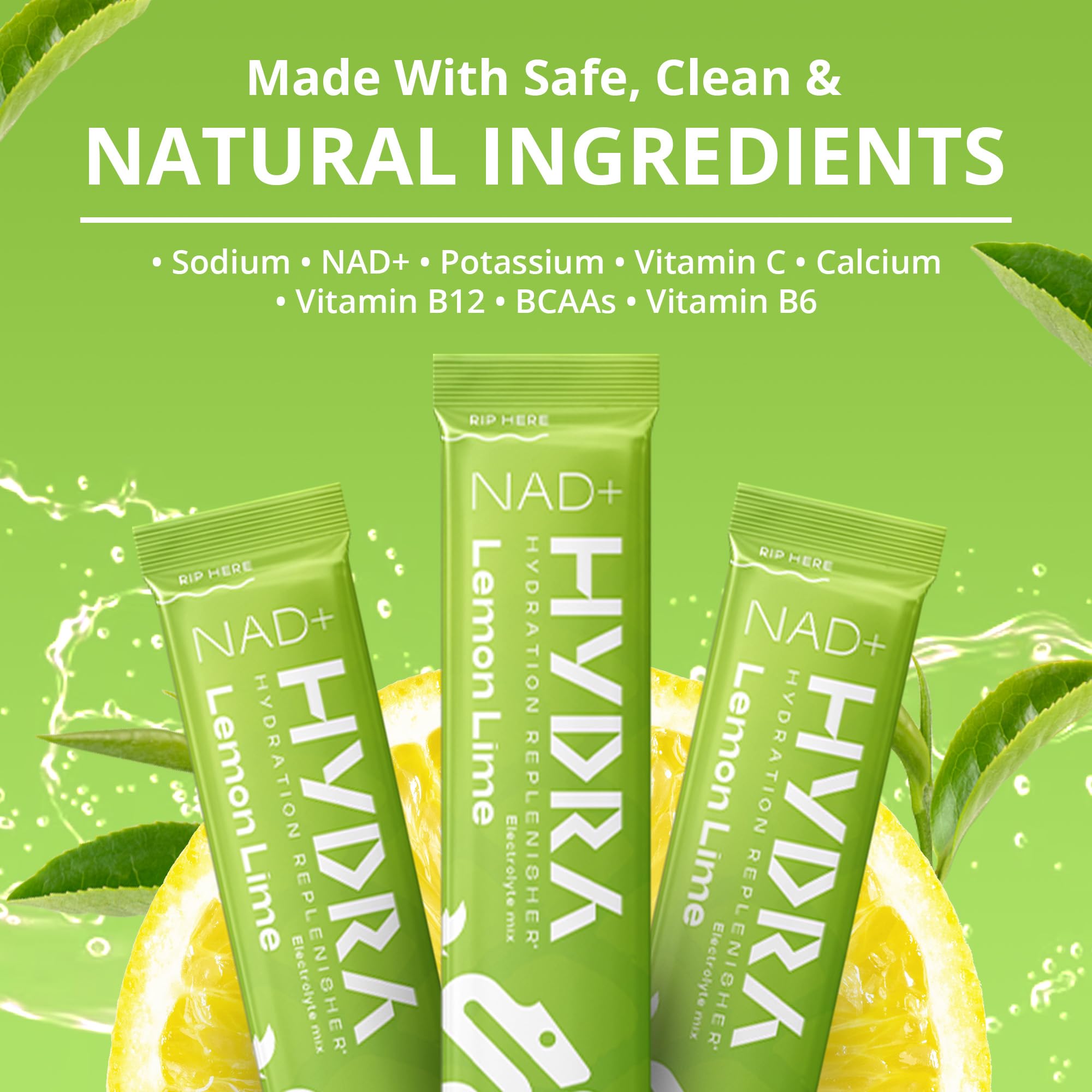 NAD+, Vitamin C and B vitamins on label