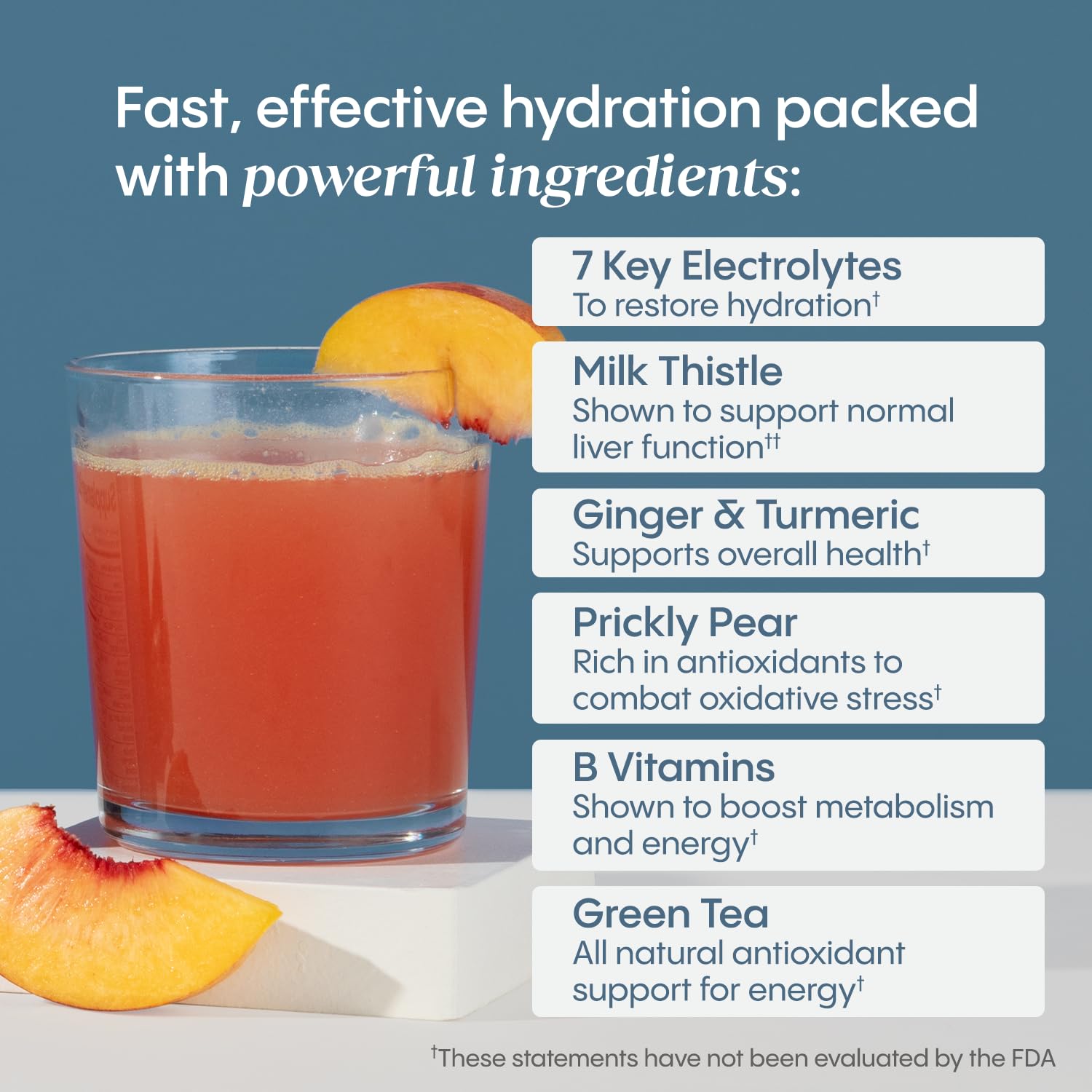 Green tea extract included in the Hydralyte electrolyte and liver blend