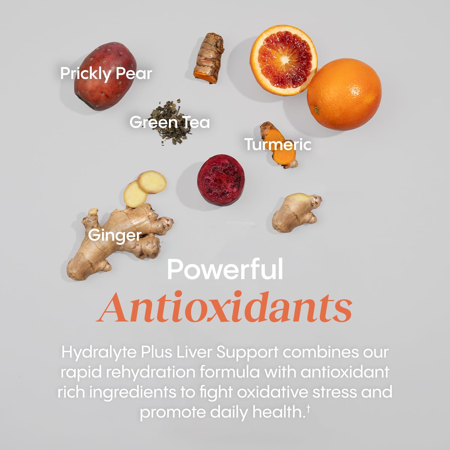 Peach Passion Ginger flavor packaging of Hydralyte Liver Support