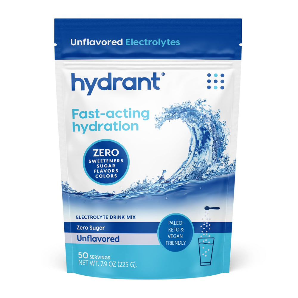 HYDRANT bulk hydration powder unflavored packets for quick daily rehydration
