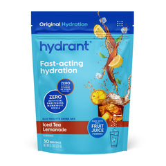 HYDRANT iced tea lemonade powder packet for quick hydration on the go.