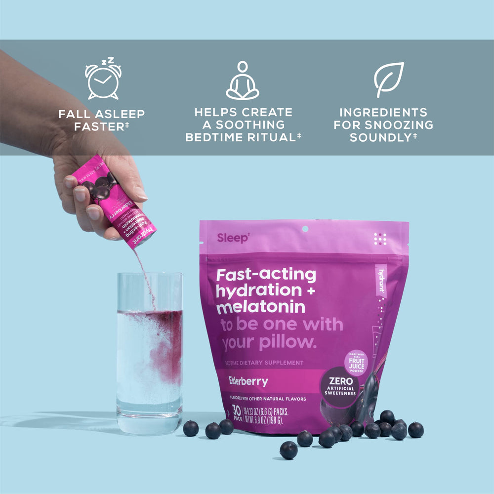 Close-up of elderberry-flavored powder in spoon