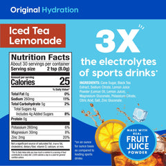 HYDRANT powder being stirred into cold water for rapid rehydration.