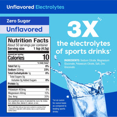HYDRANT unflavored electrolyte drink mix suitable for travel and daily use