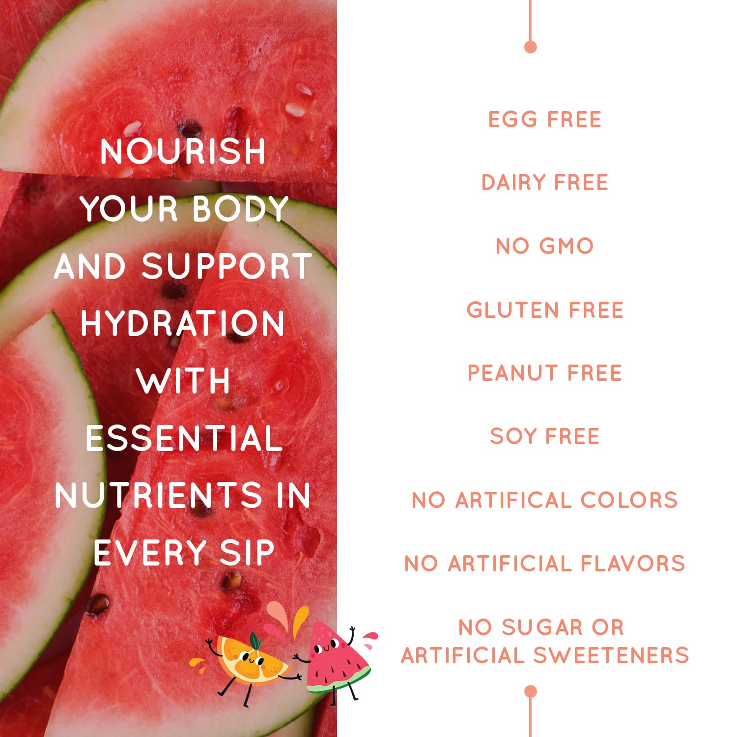 Packaging of Hydration+ Electrolyte Drink Mix for Kids Melon Splash