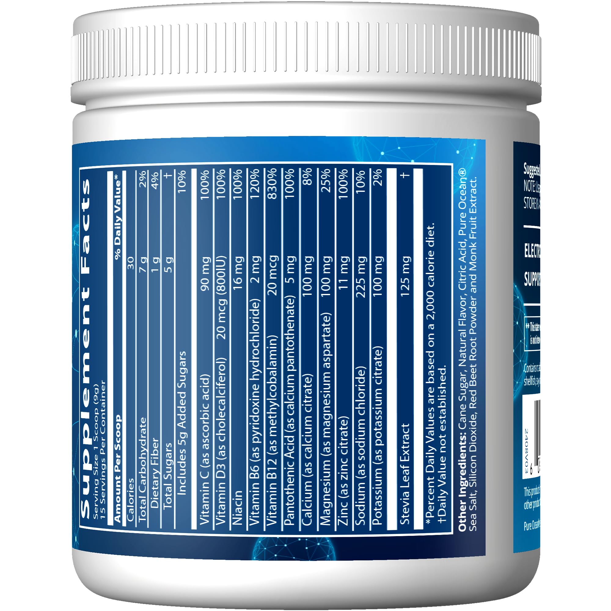 Close-up of Hydration+ ingredients and vitamins