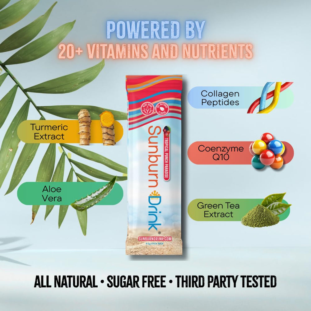 7-stick pack packaging of Hydration & Skin Recovery Drink Mix.