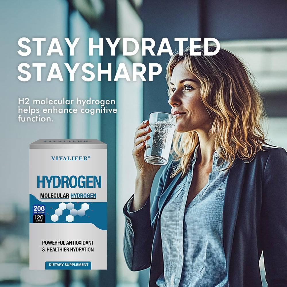 Hydrogen tablets packaging back with product details