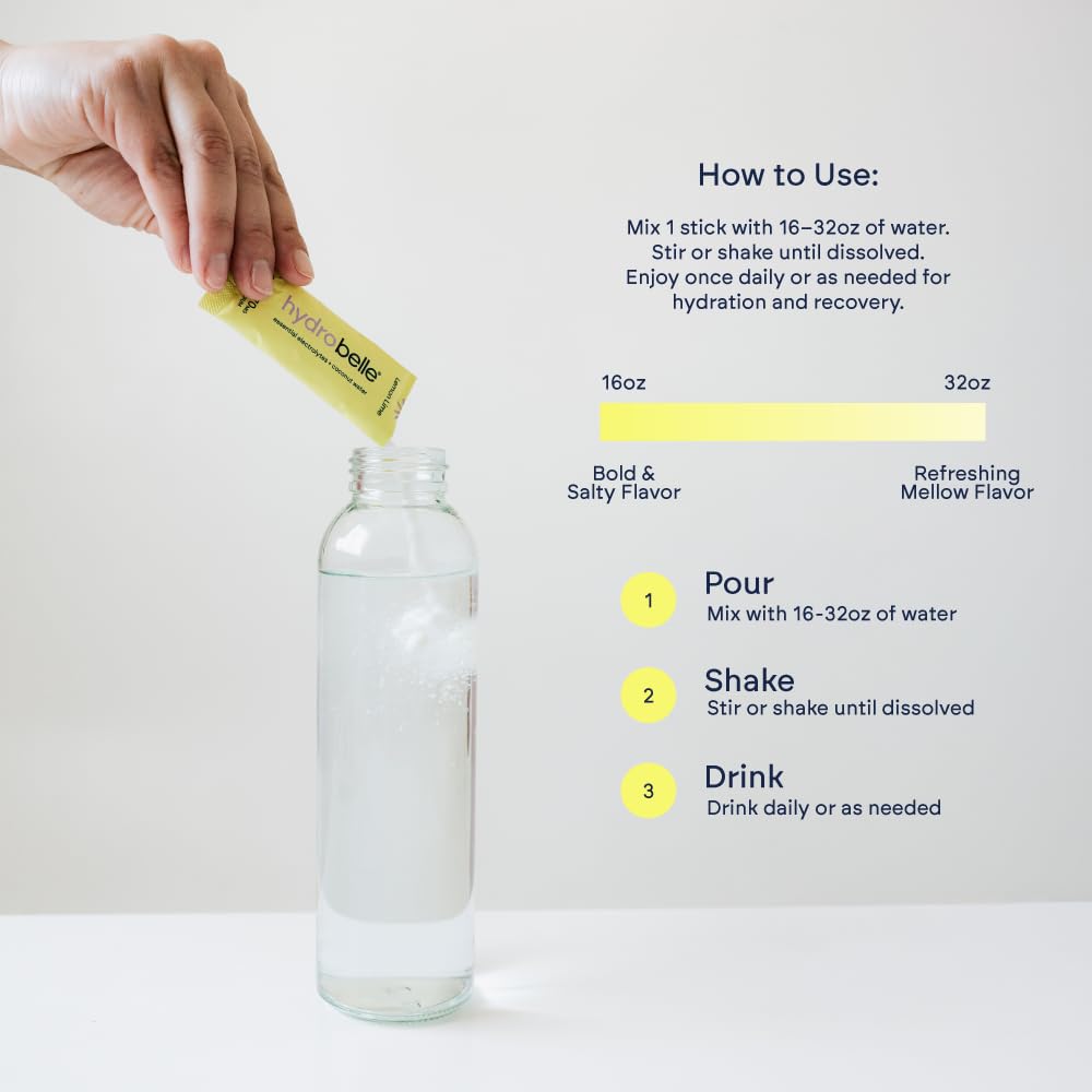 Hydration packaging branding for HydroBelle