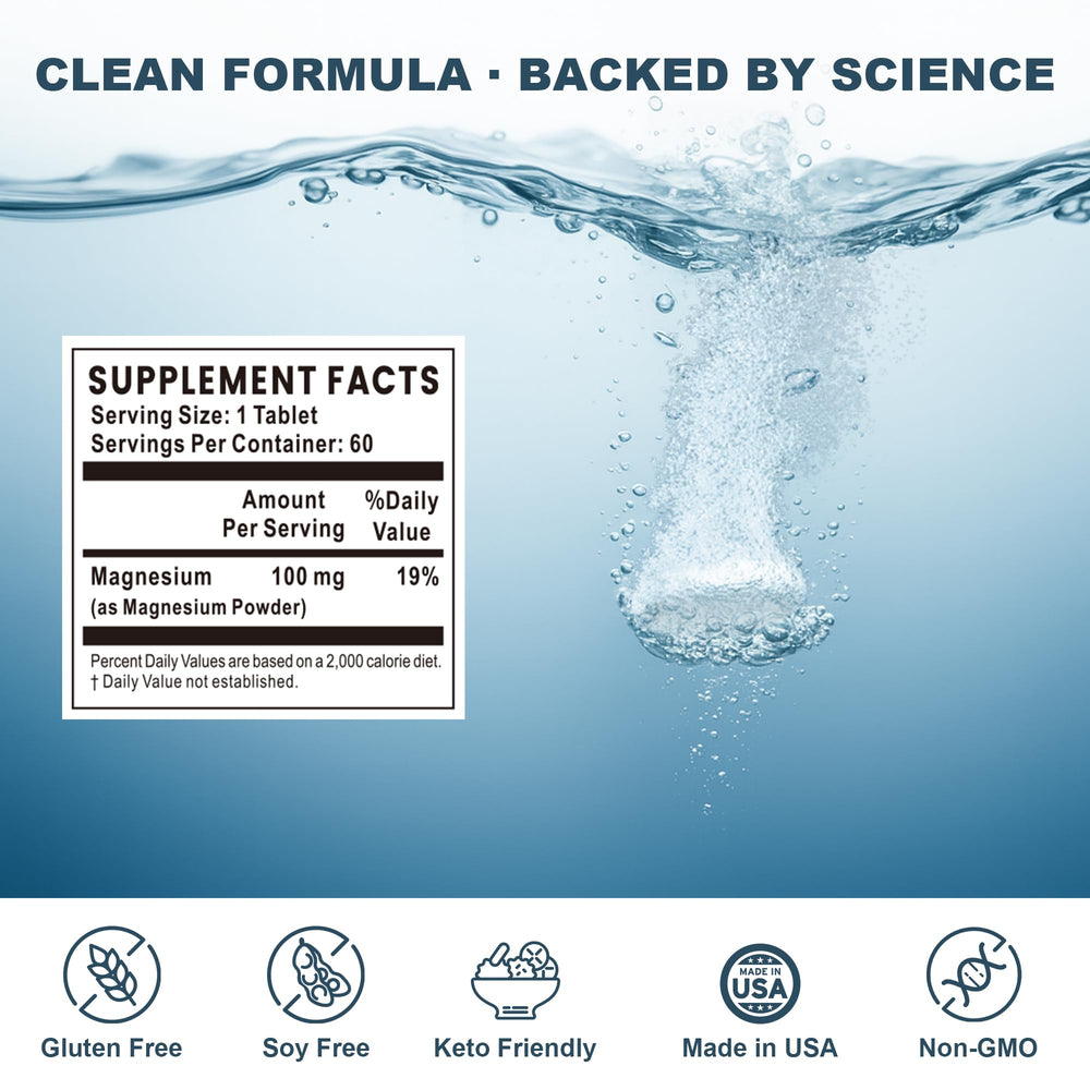 Magnesium hydrogen tablet close-up