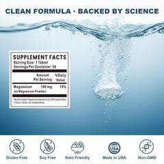 Magnesium hydrogen tablet close-up