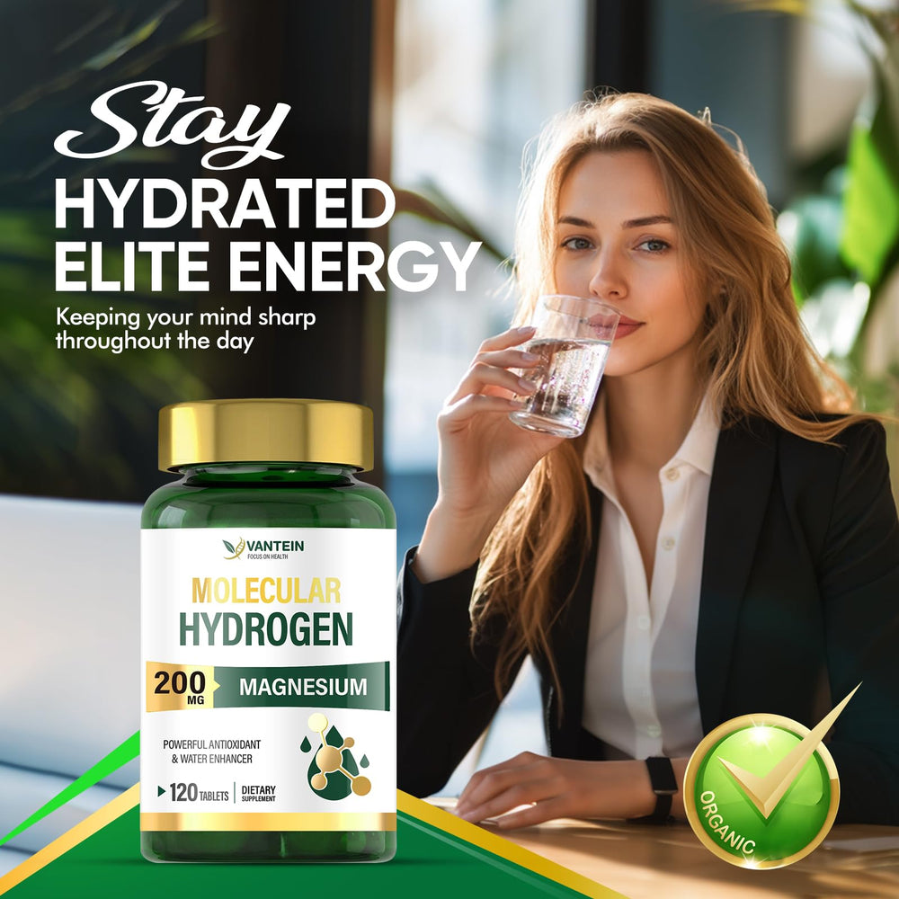 Two tablets dissolving in a glass of water