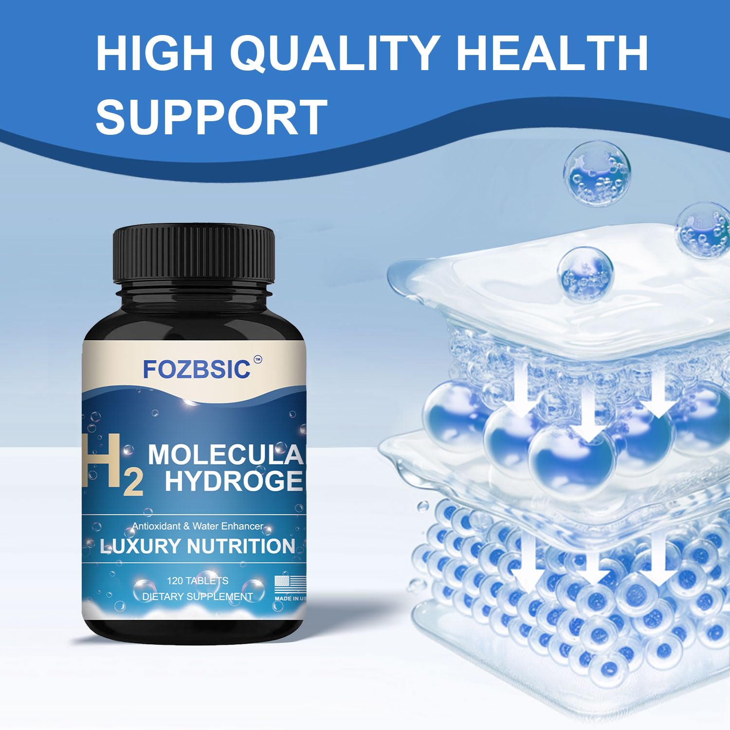 Packaging showing 120 tablets for 60 servings