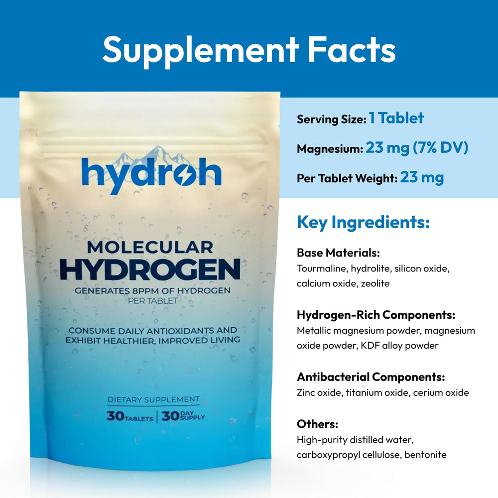Hydroh tablet close-up dissolving in water for on-the-go hydration
