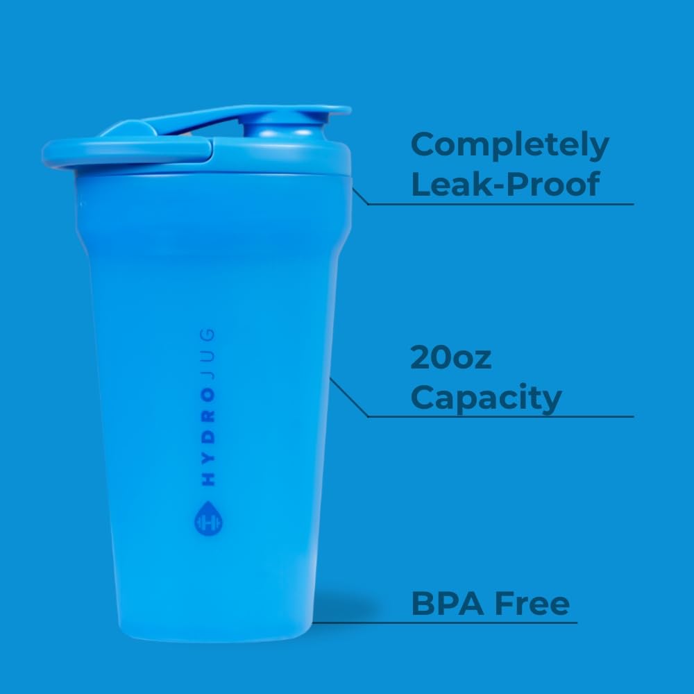 Durable Hydrojug bottle 20 oz cobalt with spill-resistant seal