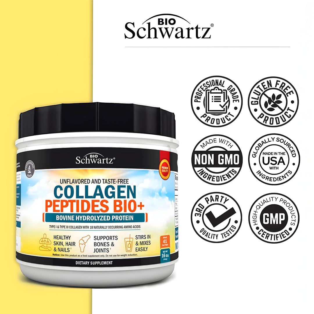 Hydrolyzed collagen peptides dissolving in liquid