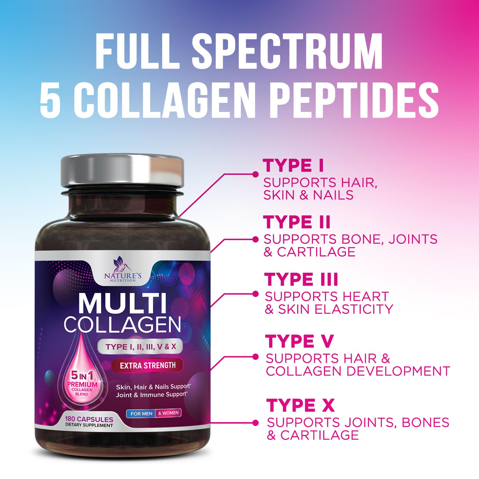 Infographic showing hydrolyzed collagen peptides for fast absorption