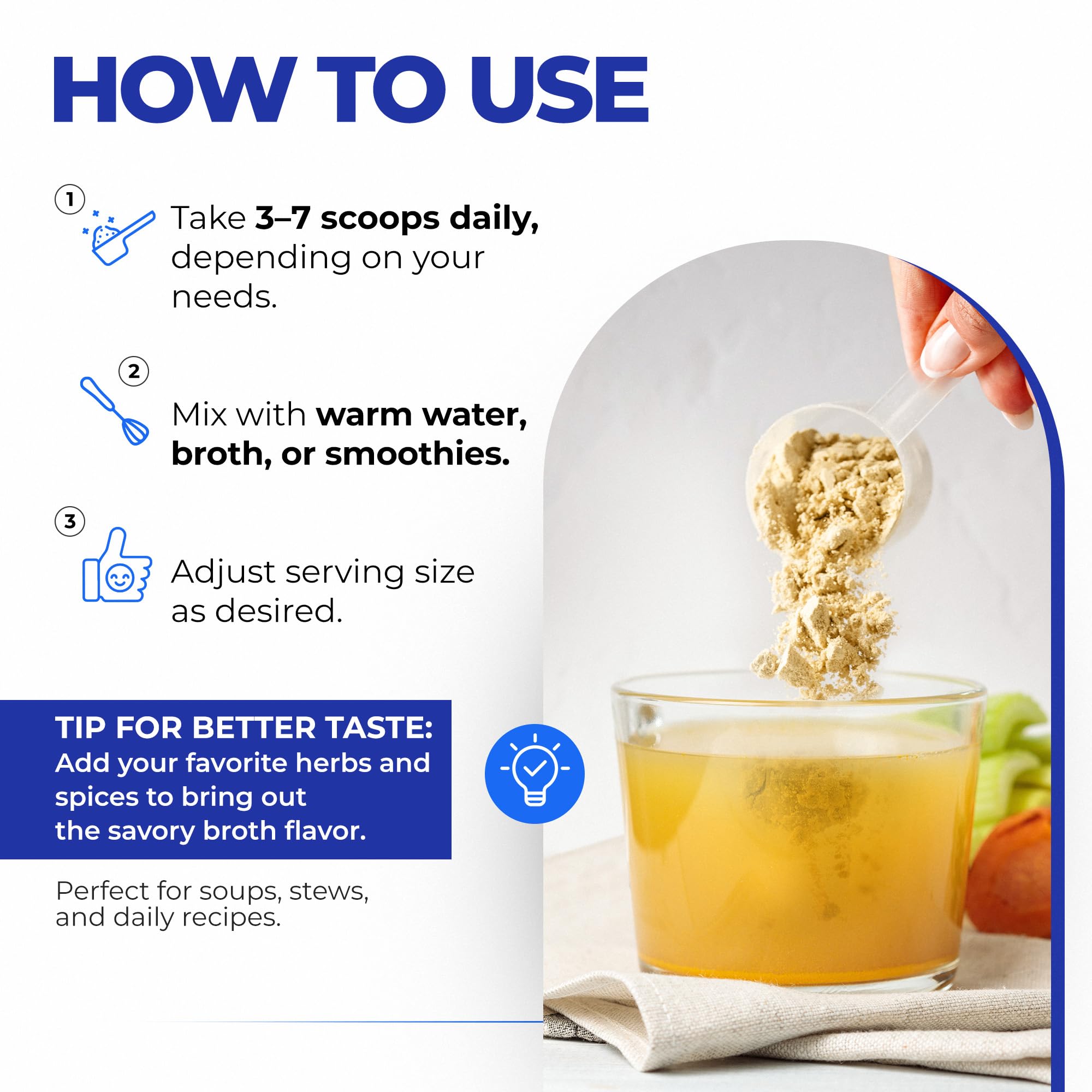 Hydrolyzed collagen peptides Type 1 and 3 illustration