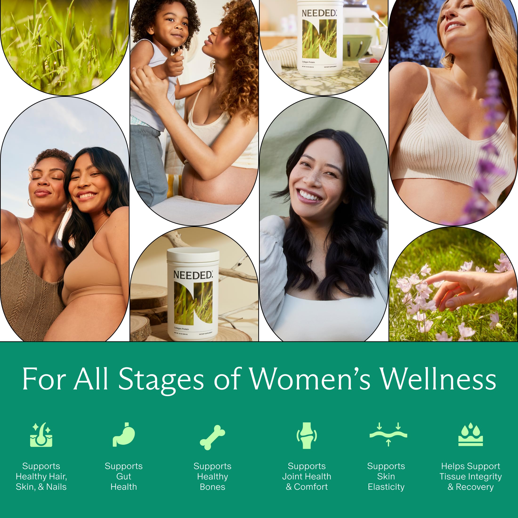 Close-up texture of hydrolyzed collagen powder