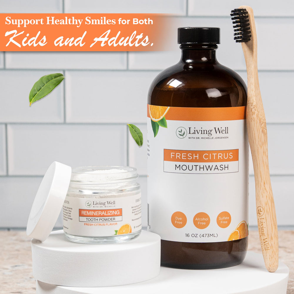 Dentist-developed natural formula with hydroxyapatite and citrus scent