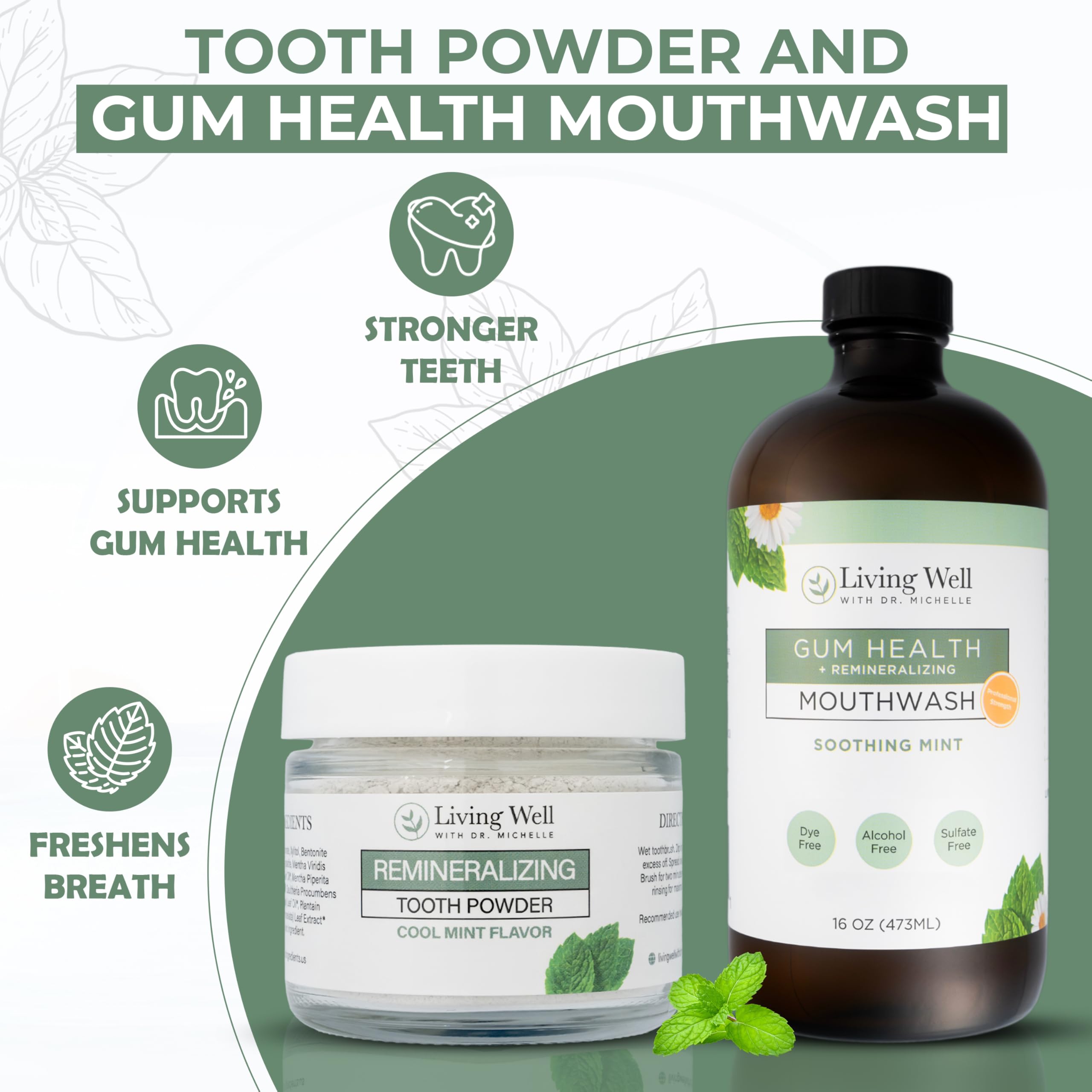 Hydroxyapatite tooth powder close-up