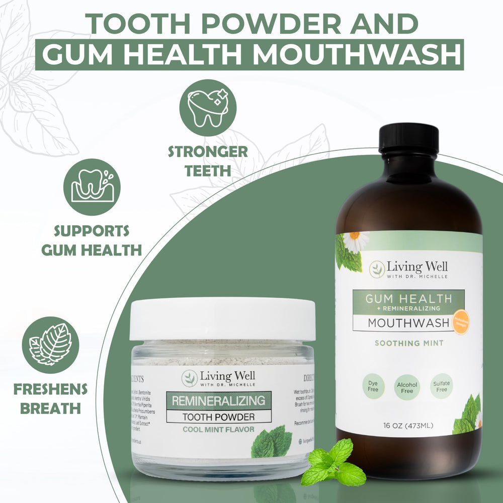 Hydroxyapatite tooth powder close-up