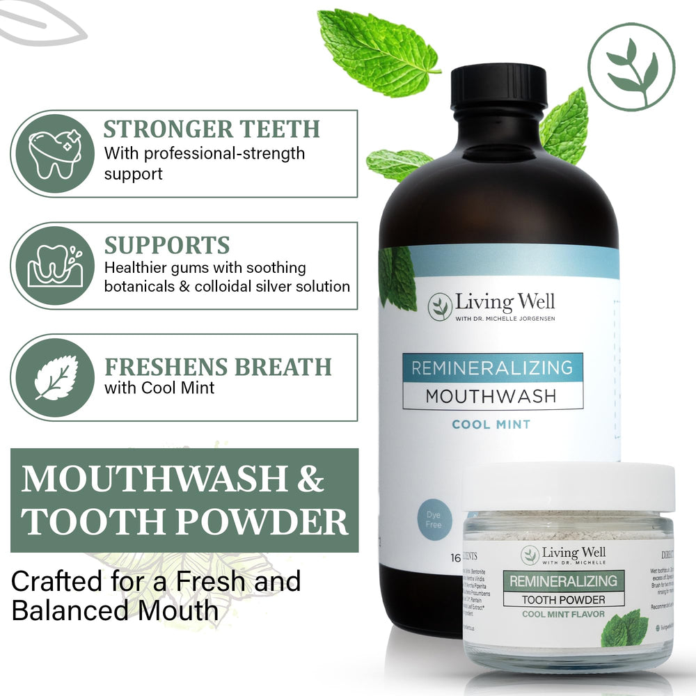 Hydroxyapatite tooth powder in Cool Mint flavor