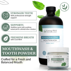 Hydroxyapatite tooth powder in Cool Mint flavor