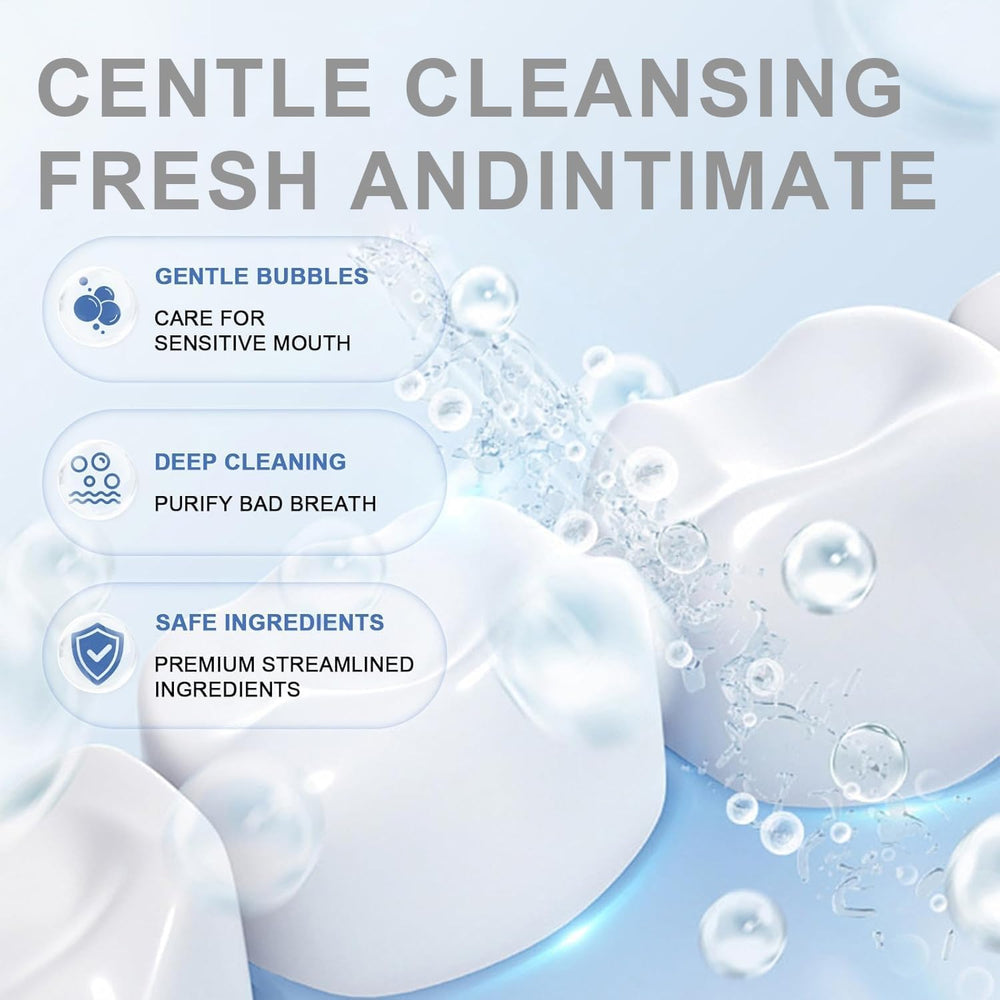 Fresh mint flavor label on hydroxyapatite toothpaste