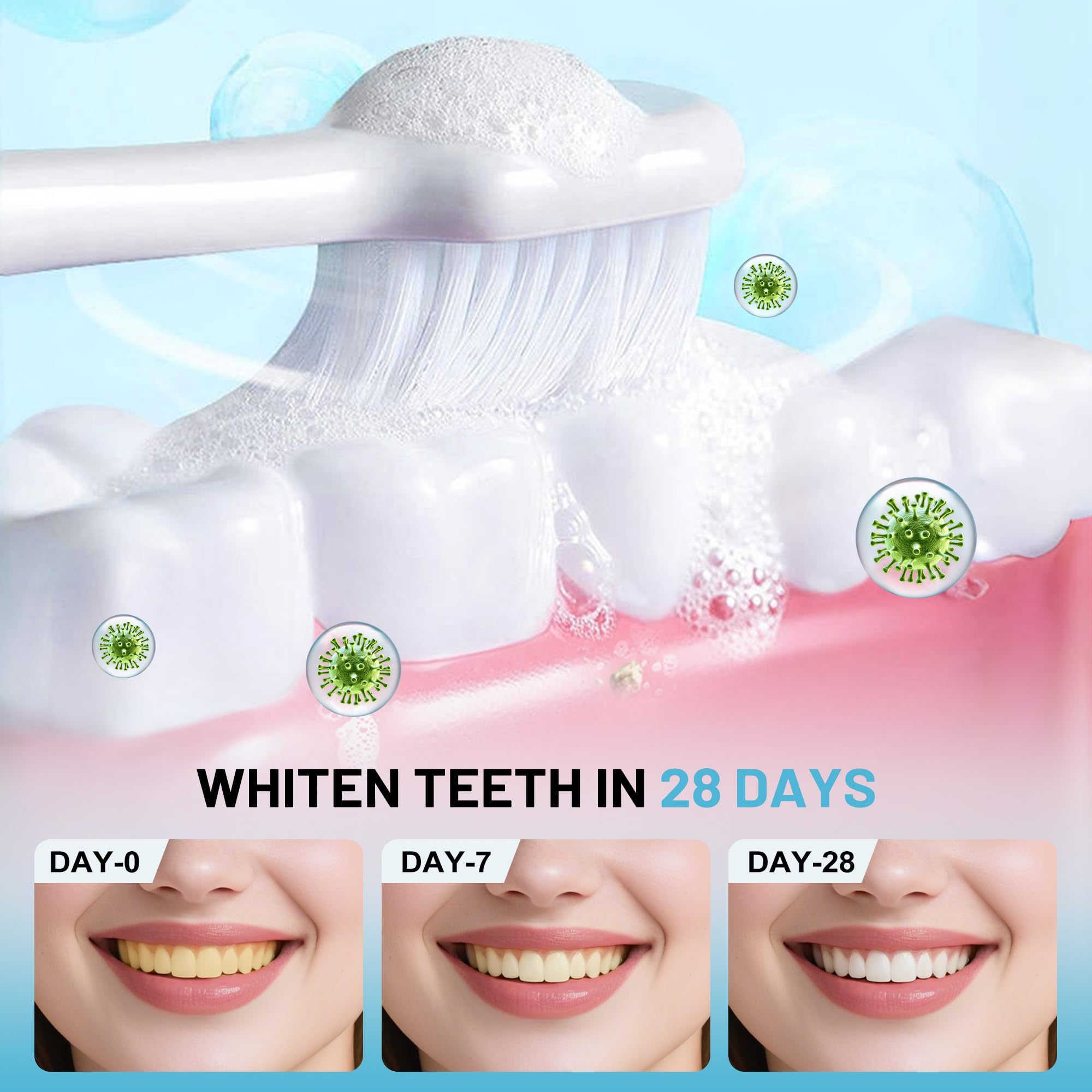 Gentle cleaning suitable for sensitive teeth