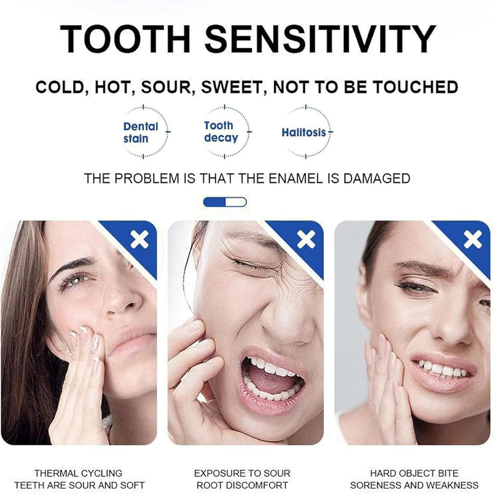 Two toothpaste tubes with 7.5% hydroxyapatite branding