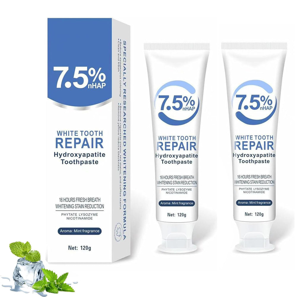 Hydroxyapatite toothpaste for enamel protection – 2-piece pack