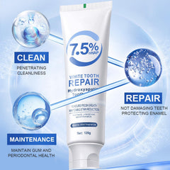 Whitening and enamel repair close-up