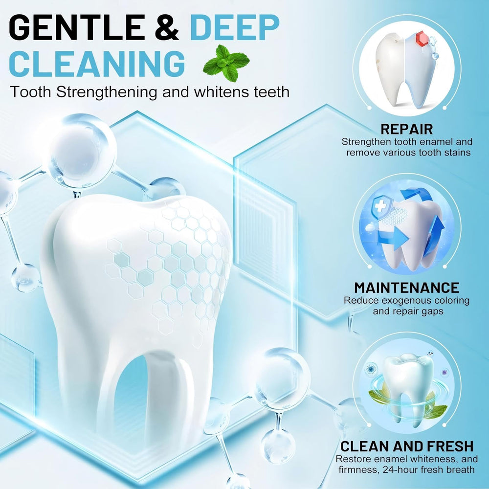 Fluoride-free toothpaste packaging and ingredients